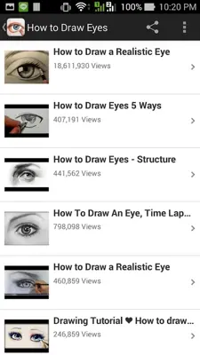 How to Draw Eyes android App screenshot 2